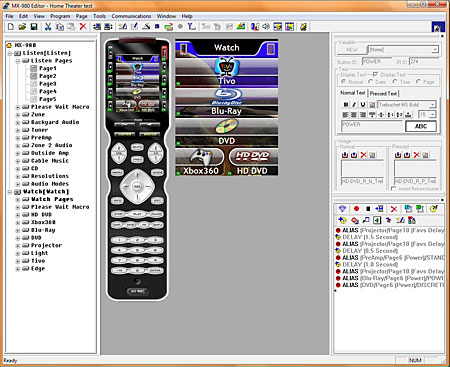 MX-980 editor program screen shot